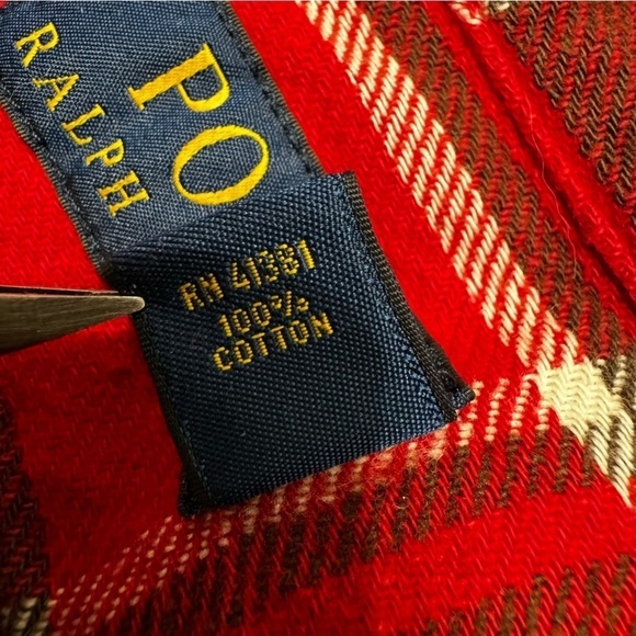 Polo Ralph Lauren Men’s Red Black Plaid Long Sleeve Button Down Shirt - Picture 5 of 11